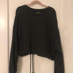 Grey Cropped Sweatshirt